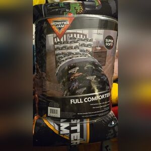 Monster Jam Full Comforter Only.  Sheets And Pillow Cases Were Removed
